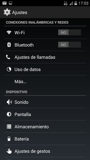 Seleccione Wi-Fi