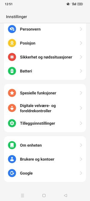 Bla til og velg Om enheten