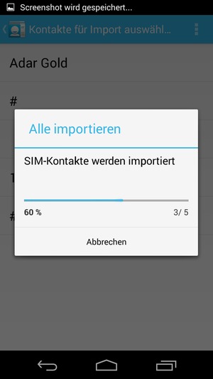 Ihre Kontakte werden in Ihrem Google Konto gespeichert und auf Ihrem Handy gespeichert, wenn Google das nächste Mal synchronisiert wird.