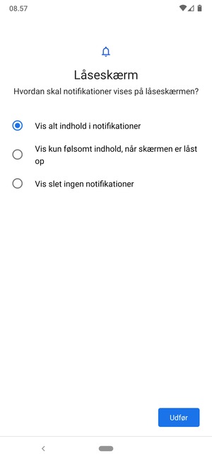 Vælg din foretrukne mulighed og vælg Udfør