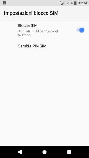 Seleziona Cambia PIN SIM