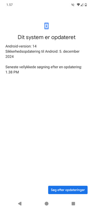 Hvis din telefon er opdateret, vil du se følgende skærmbillede