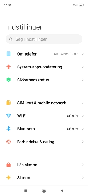 Vælg SIM-kort & mobile netværk
