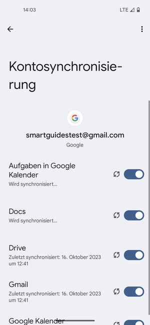 Ihre Daten werden synchronisiert
