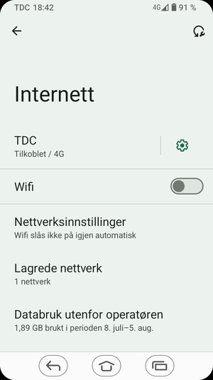 Slå på Wifi