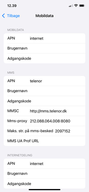 Indtast internet oplysninger