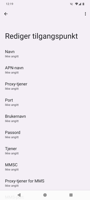 Skriv inn internett-informasjon