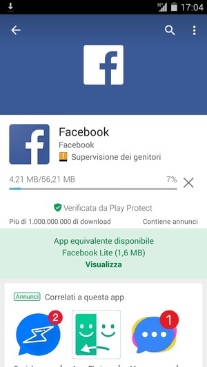 Attendi il completamento del processo di installazione