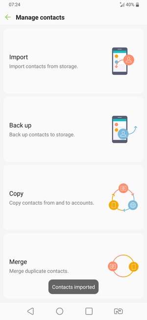 Your contacts will be saved to your Google account and saved to your phone the next time Google is synced.