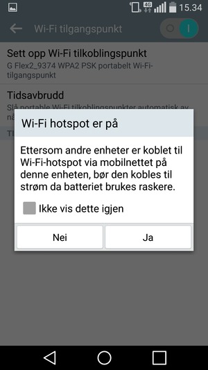 Velg Ja