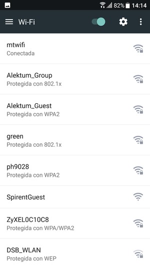 Ahora está conectado a la red Wi-Fi