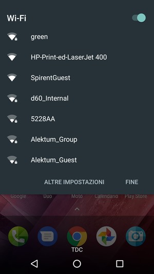 Disattiva Wi-Fi