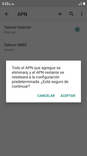 Seleccione ACEPTAR