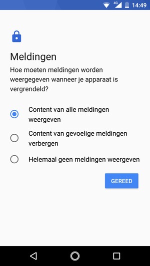 Selecteer uw voorkeursoptie en selecteer GEREED