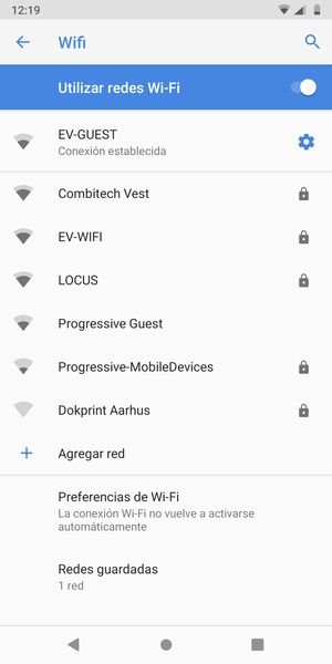 Ahora está conectado a la red Wi-Fi