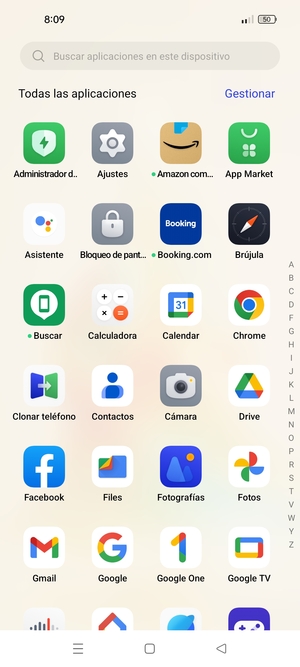 Seleccione Contactos
