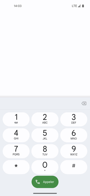 Appuyez longuement sur le numéro 1