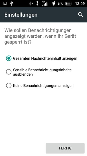 Wählen Sie FERTIG