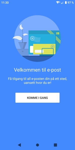 Velg KOMME I GANG