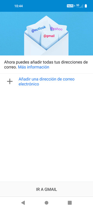 Seleccione Añadir una dirección de correo electrónico