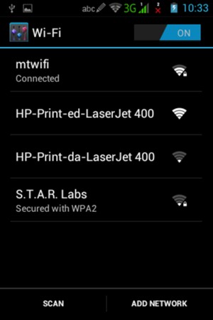 You are now connected to the Wi-Fi network