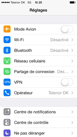 Sélectionnez Wi-Fi