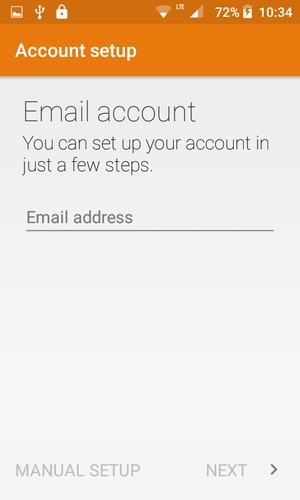 Enter your Gmail or Hotmail address. Select NEXT