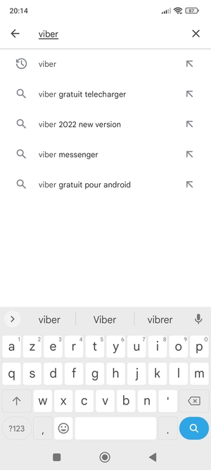 Saisissez le nom de l'appli et sélectionnez Rechercher