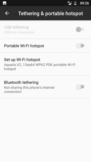 Select Set up Wi-Fi hotspot