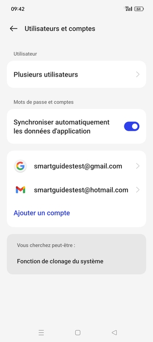 Sélectionnez votre compte Google