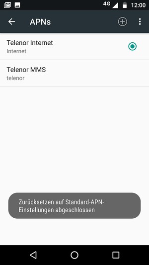 Wählen Sie Neuer APN