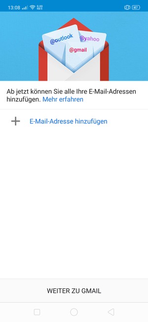 Wählen Sie E-Mail-Adresse hinzufügen