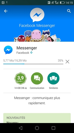 Veuillez attendre la fin de la procédure d'installation
