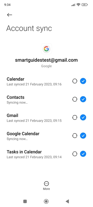 Your information will be synchronised