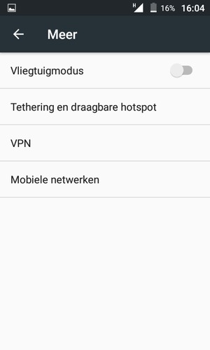 Selecteer Mobiele netwerken