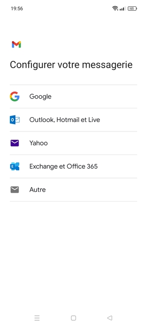 Sélectionnez Exchange et Office 365