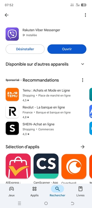 Sélectionnez Ouvrir