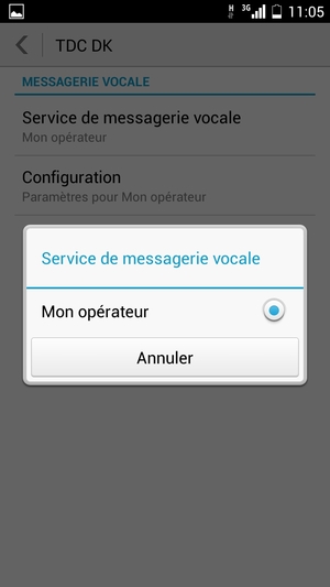 Sélectionnez Mon opérateur
