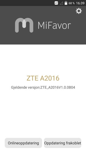 Velg Onlineoppdatering