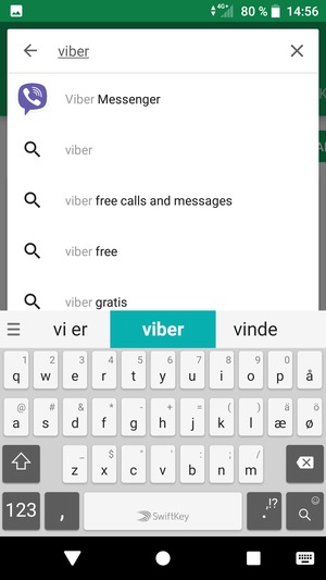 Skriv inn applikasjonsnavnet og velg Søk