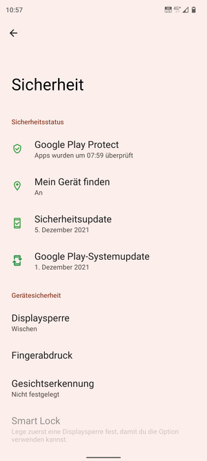 Wählen Sie Displaysperre