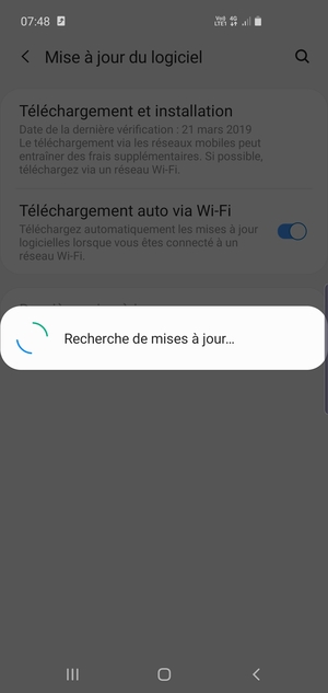 Veuillez attendre la fin de la recherche