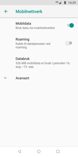 Velg Avansert