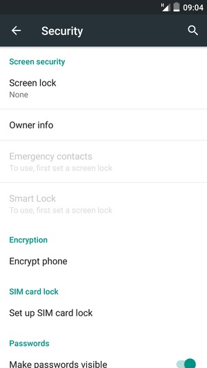 Select Set up SIM card lock