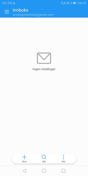Gmail er klar til bruk