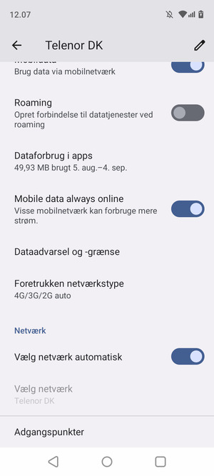 Scroll til og vælg Adgangspunkter