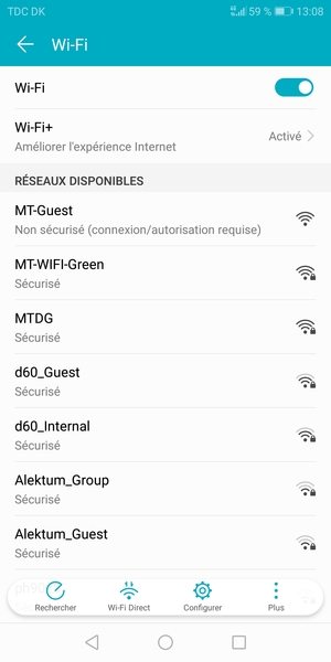 Sélectionnez le réseau sans fil auquel vous souhaitez vous connecter