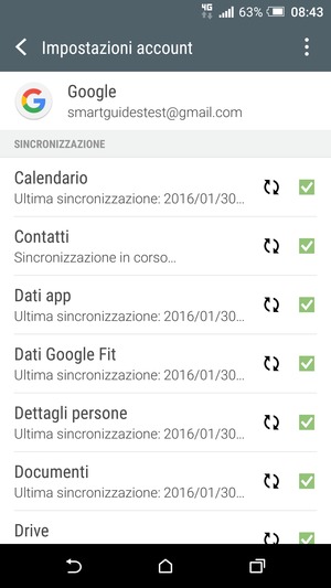 Le tue informazioni verranno sincronizzate