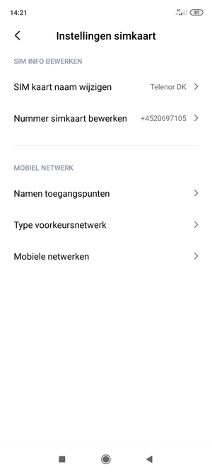 Selecteer Namen toegangspunten
