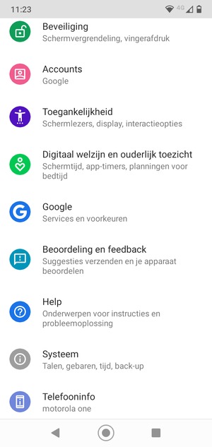 Scroll naar en selecteer Beveiliging